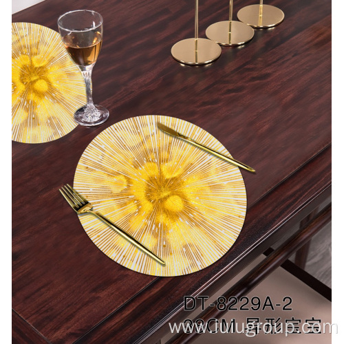 Gold PVC Placemats For Dinning Table